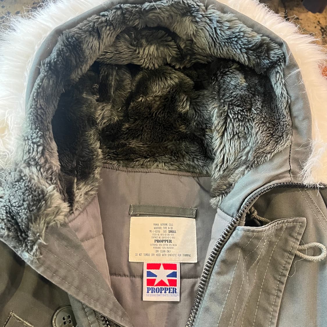 PROPPER 미공군 민수용 복각 N-3B 파카 상품이미지3