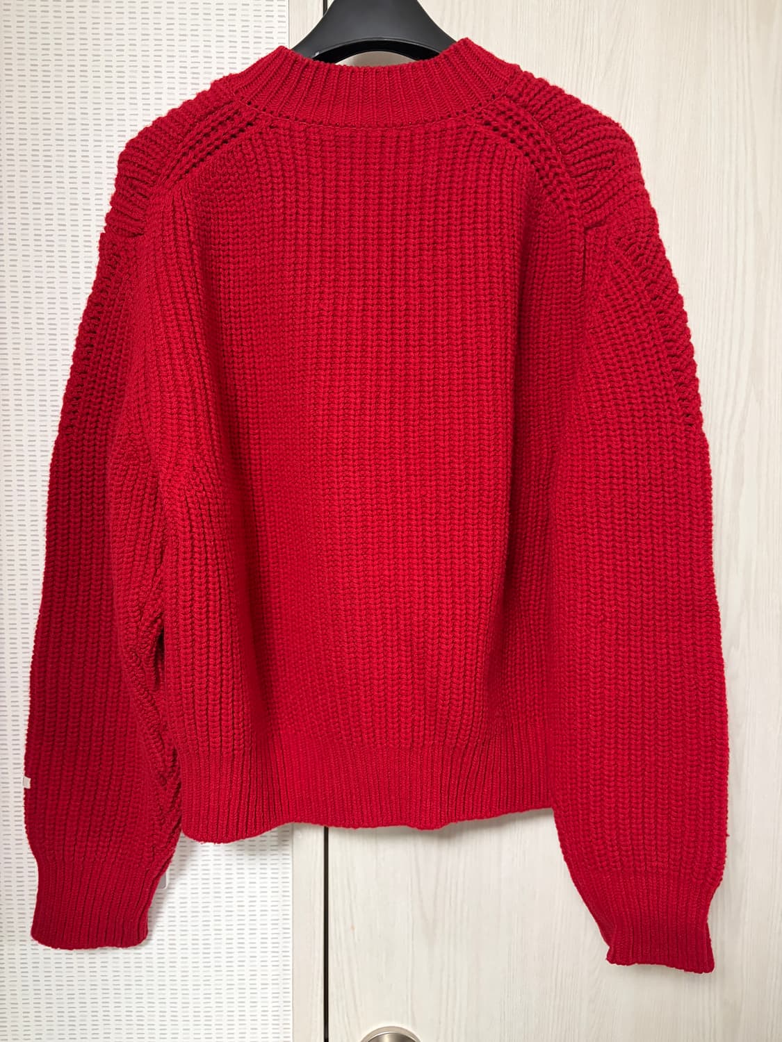 [M] 렉토 청키 울 가디건 레드 상품이미지2