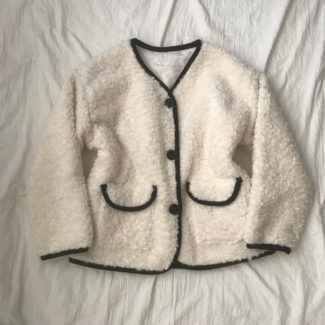 양털 뽀글이 누빔 아우터 상품이미지1