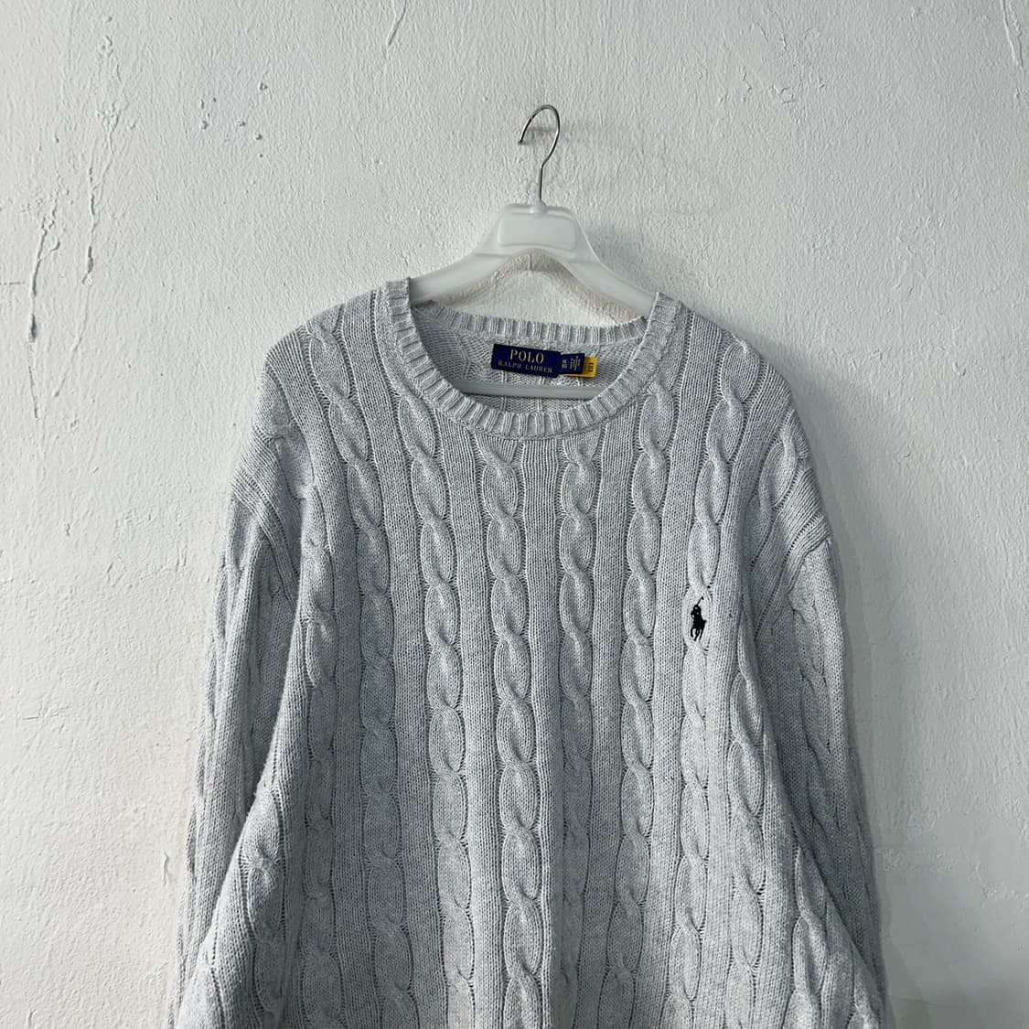 폴로랄프로렌 그레이 꽈배기 니트 110 상품이미지2