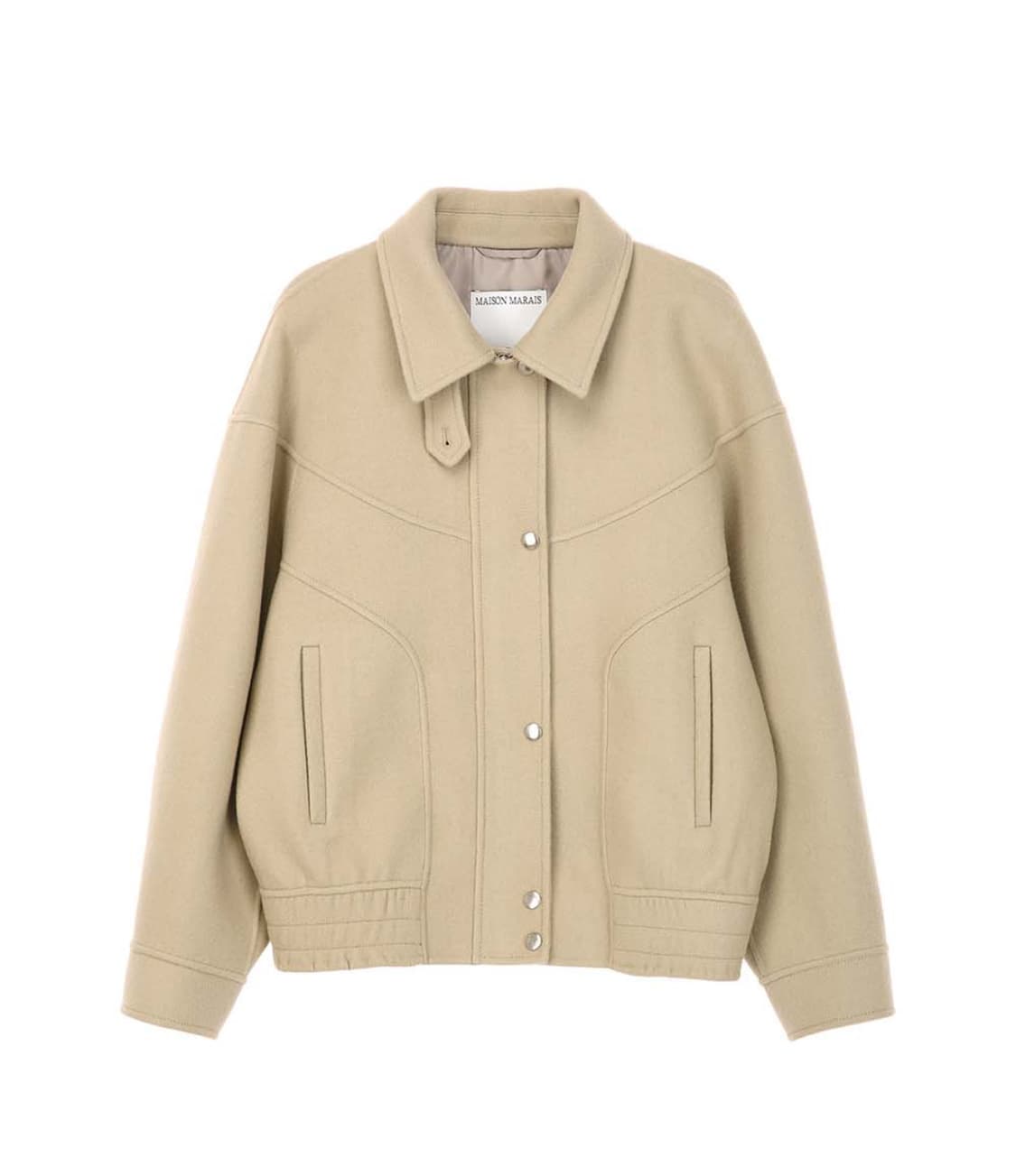 (새상품) 메종마레 베이지 울 점퍼 36 사이즈 상품이미지1