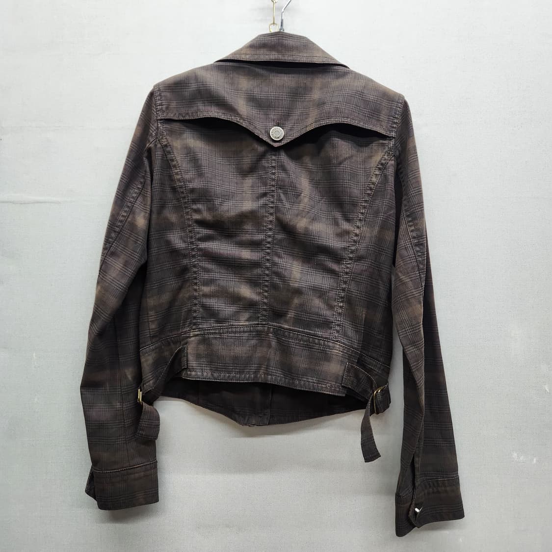 빈폴 타탄체크 라이더 크롭 자켓 95(S) 상품이미지4