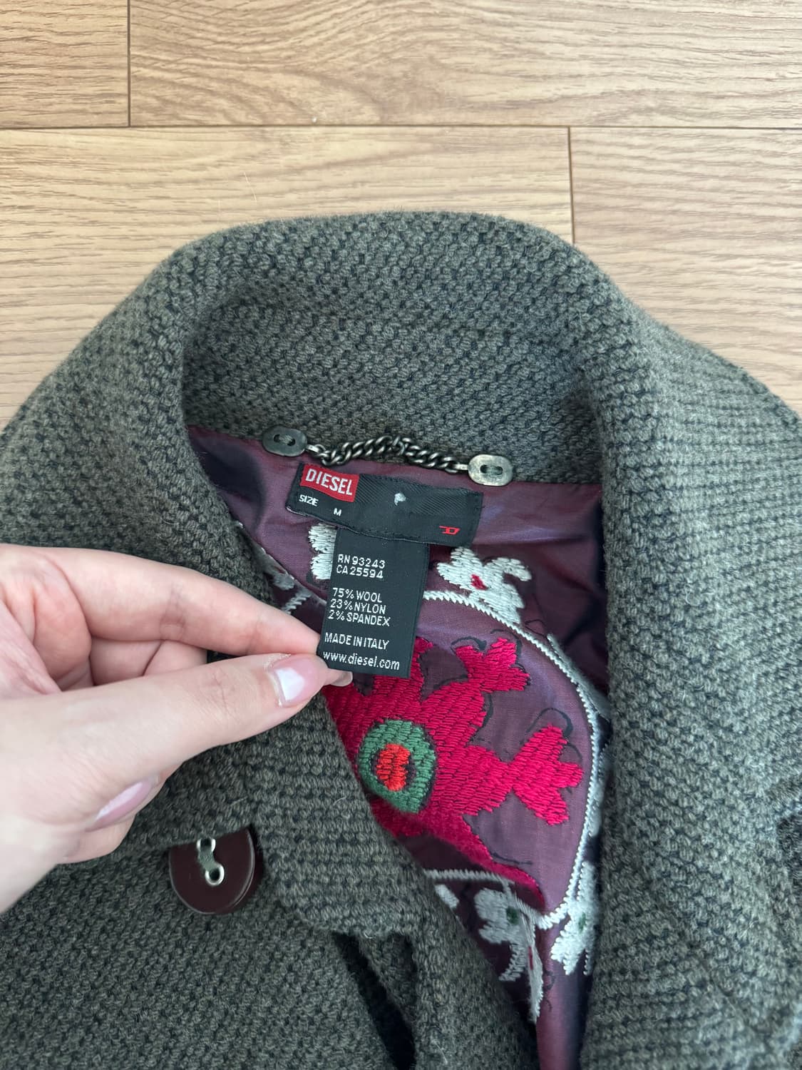 vintage Diesel heavy wool coat 상품이미지5