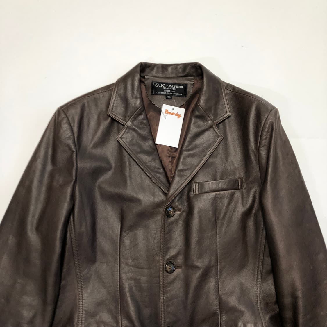 브라운 레더자켓  상품이미지4