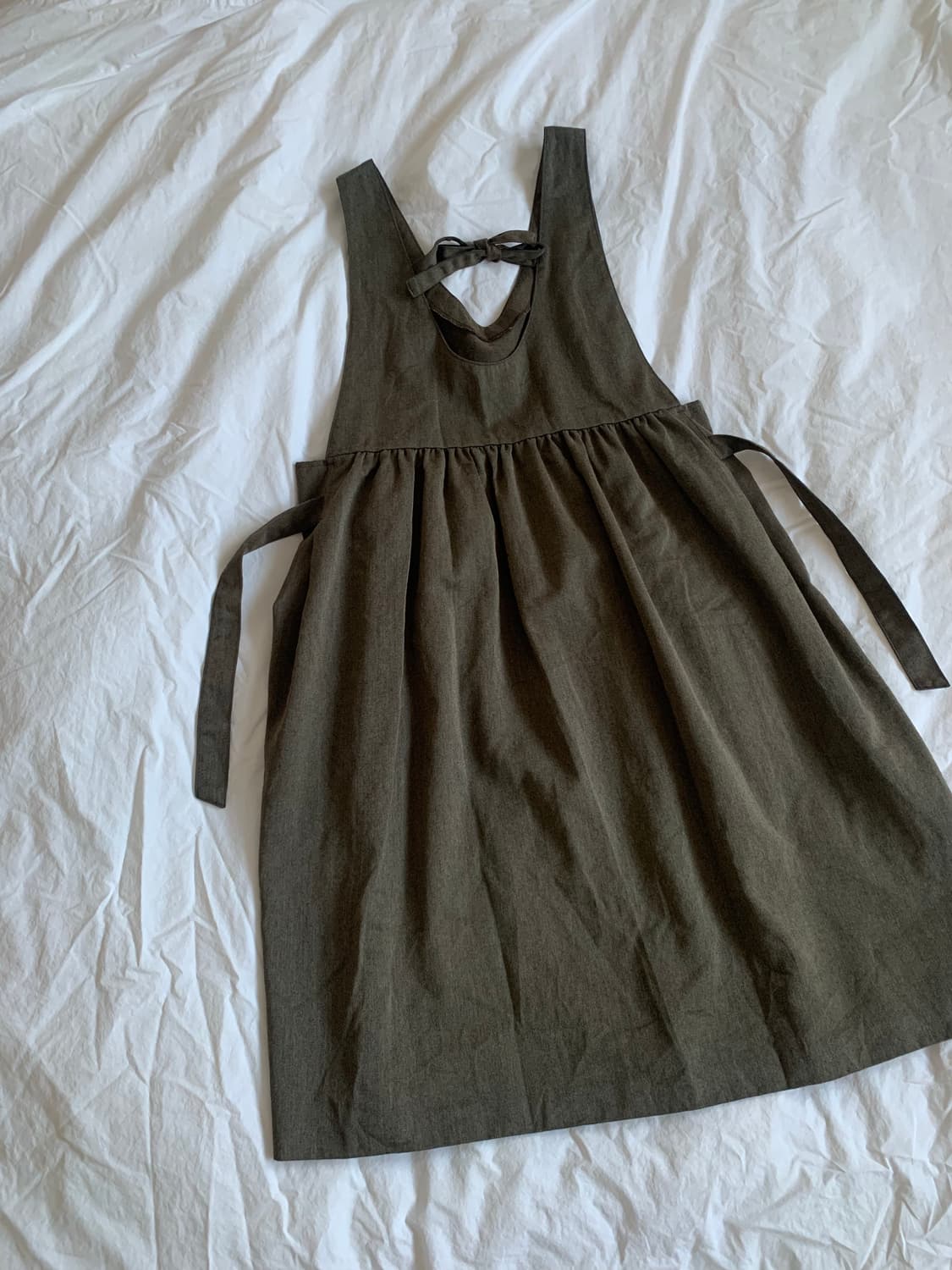 카키 에이프런 원피스 상품이미지7