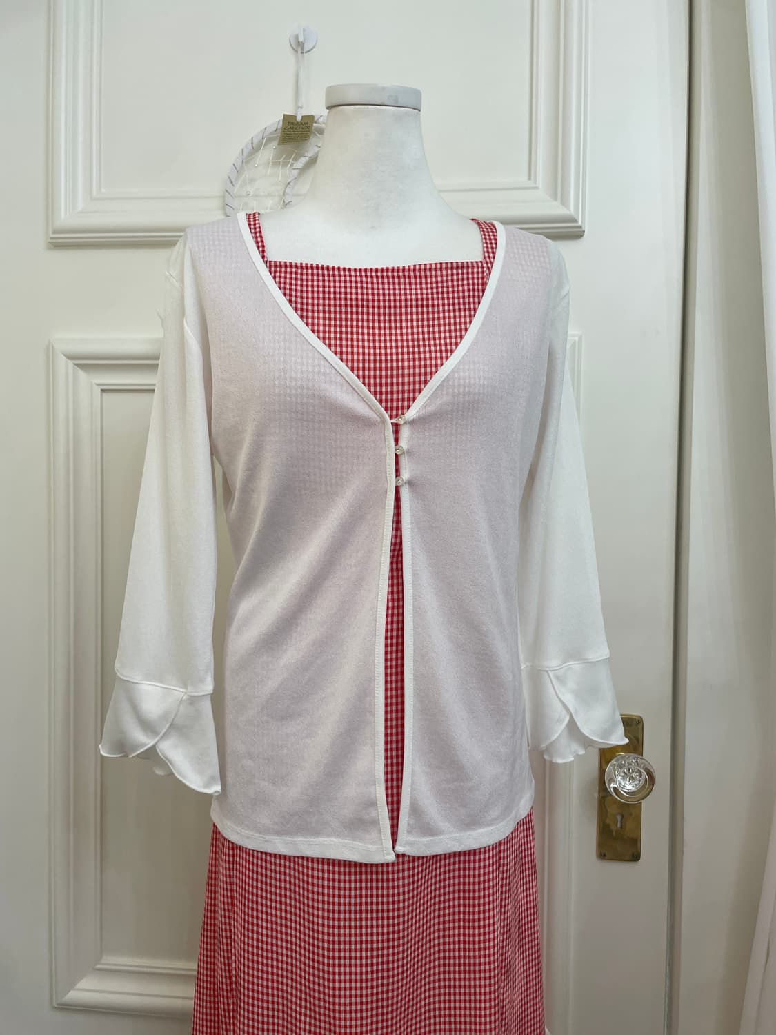 white 3button summer cardigan(size-L) 상품이미지1