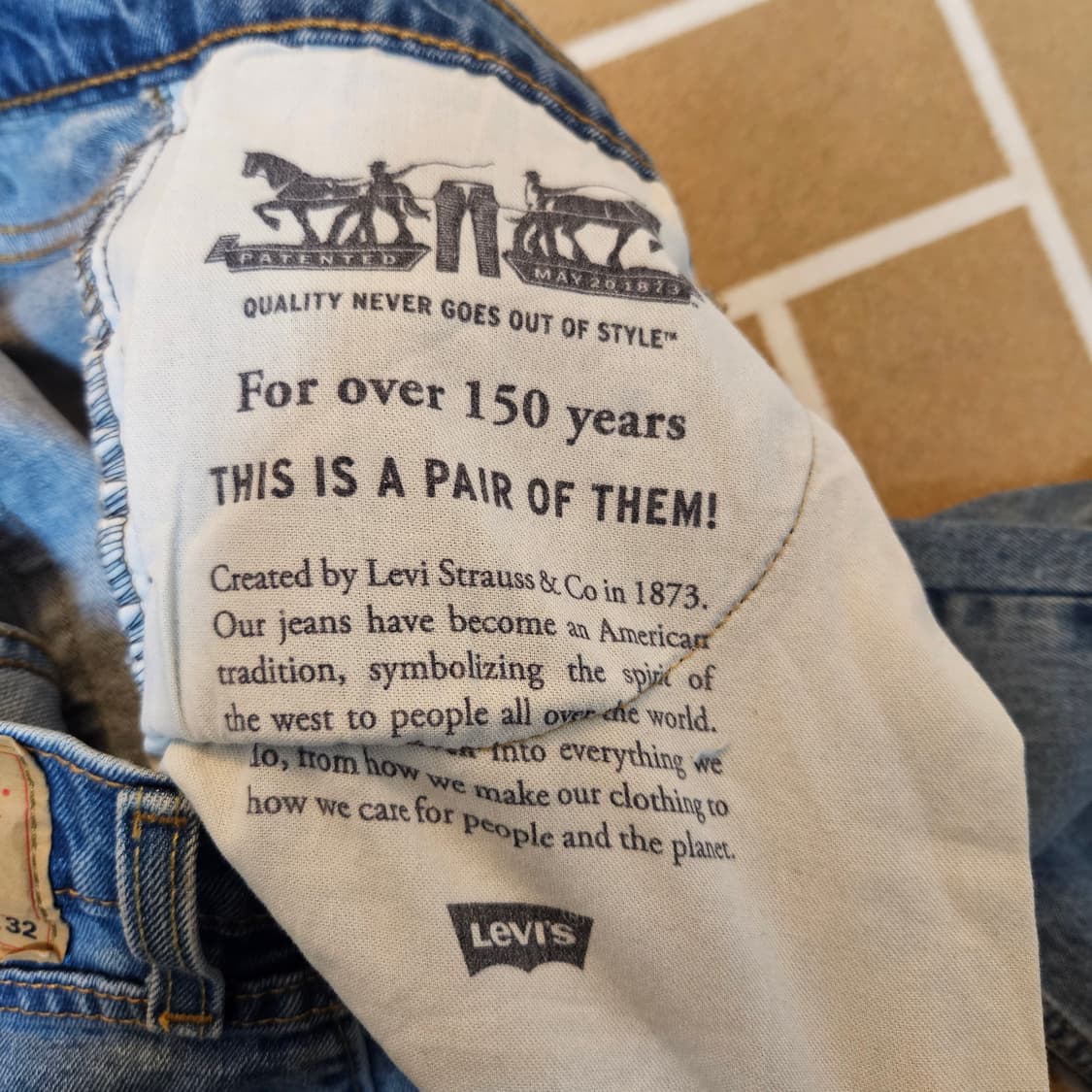 리바이스(Levis) No.550 릴렉스 스트레이트핏 데님 청바지 32 상품이미지8