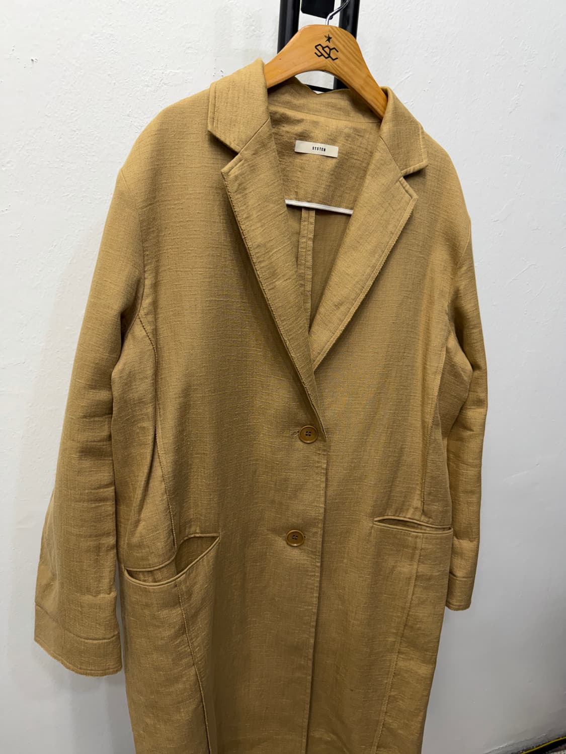 정품) SYSTEM 시스템 한섬 베이지색 자켓 88 상품이미지2