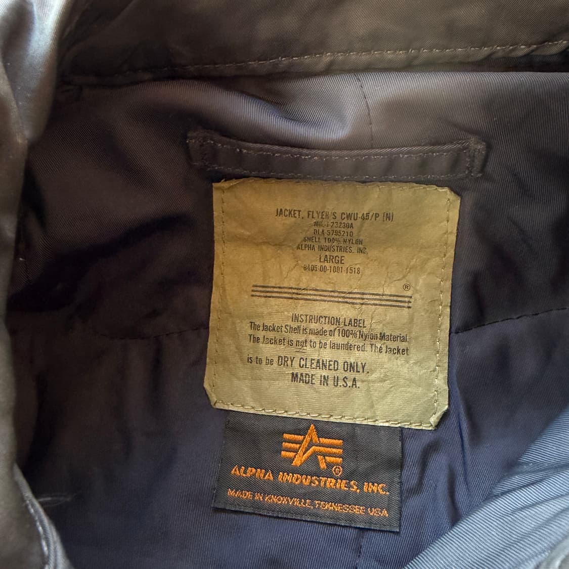 90s 알파 인더스트리 cwu-45 플라이트 자켓 상품이미지9