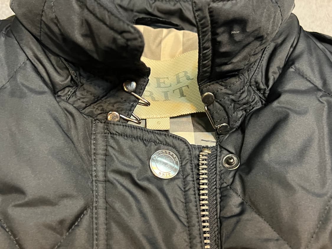 버버리 브릿 블랙 퀼팅 하프 롱패딩 s/p  상품이미지4