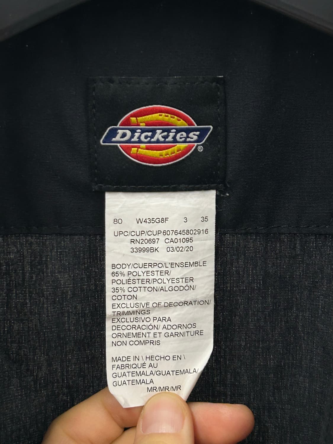 Dickies 디키즈 블랙 반팔 점프수트 상품이미지4