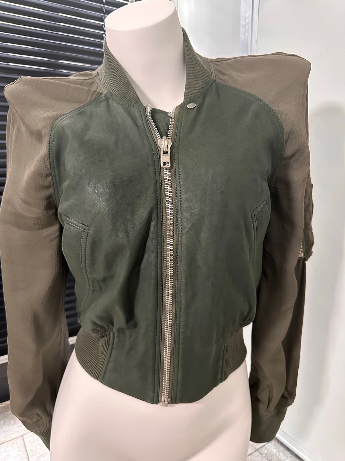 Rick Owens cropped flight bomber jacket 상품이미지5