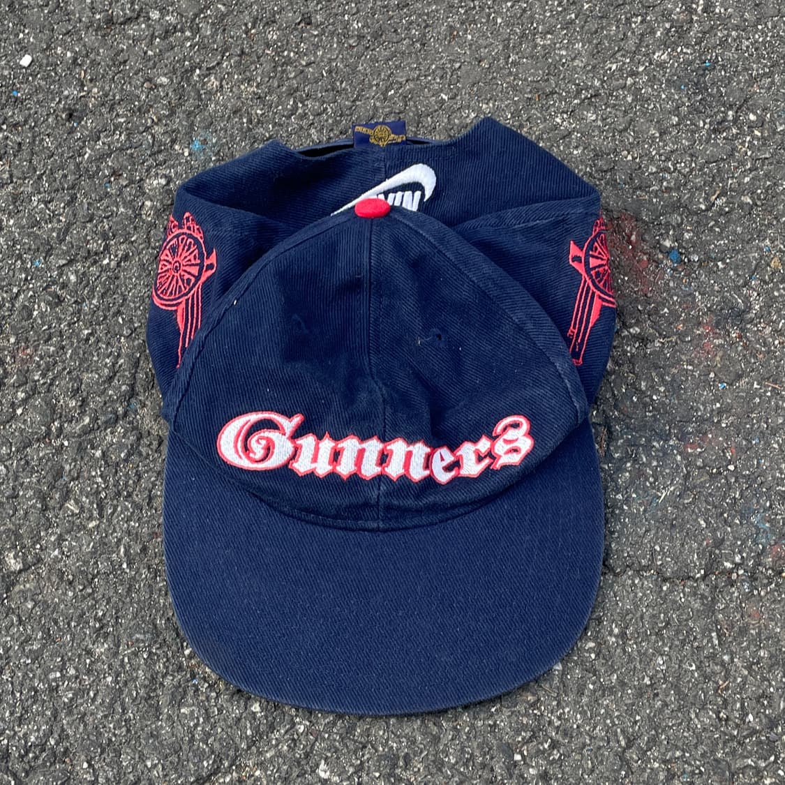 90s 나이키 FC 아스날 거너스 축구팀 볼캡 올드스쿨 모자 os 상품이미지2