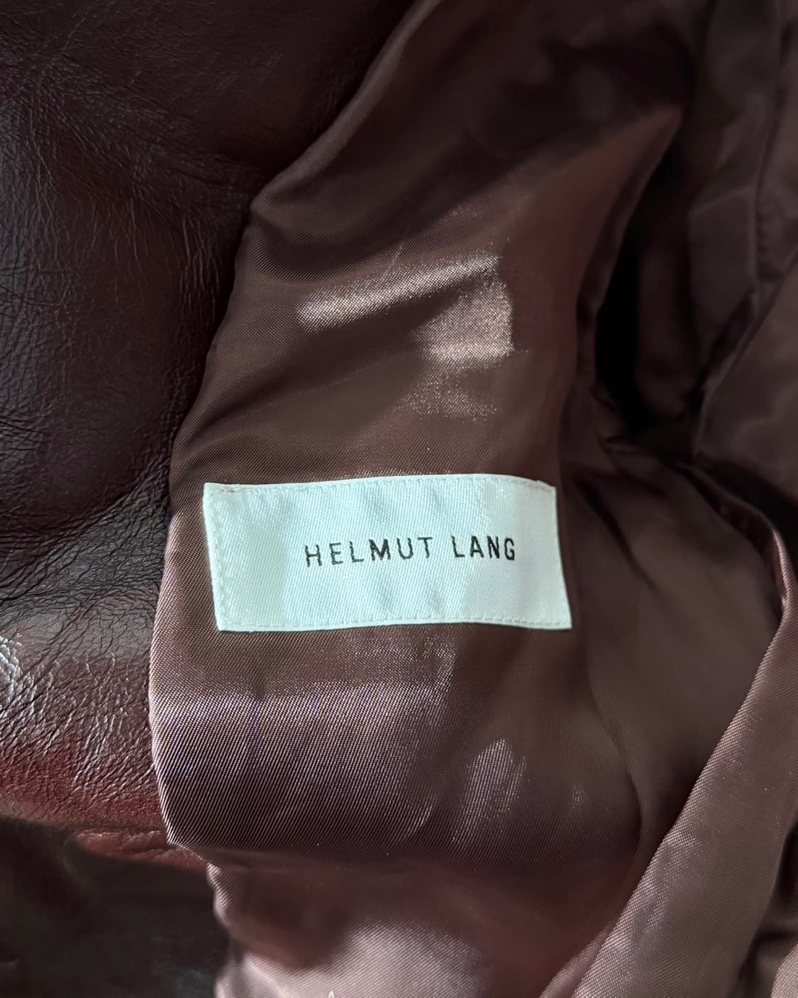 헬무트랭 버건디 램스킨 레더 롱 코트 상품이미지8