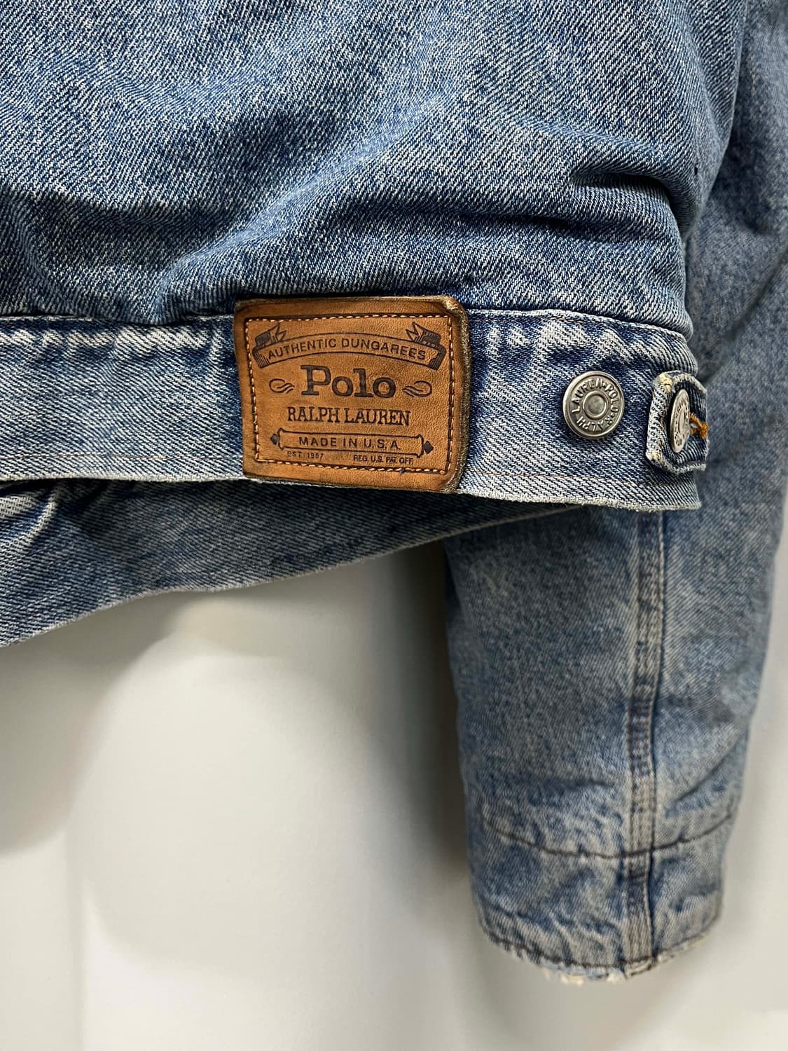 80's 폴로 랄프로렌 usa 덩가리 코듀로이 블랭킷 데님 트러커 자켓 상품이미지7