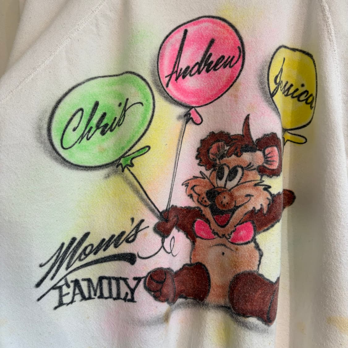 1999s 핸드프린팅 빈티지 스웻셔츠 상품이미지2