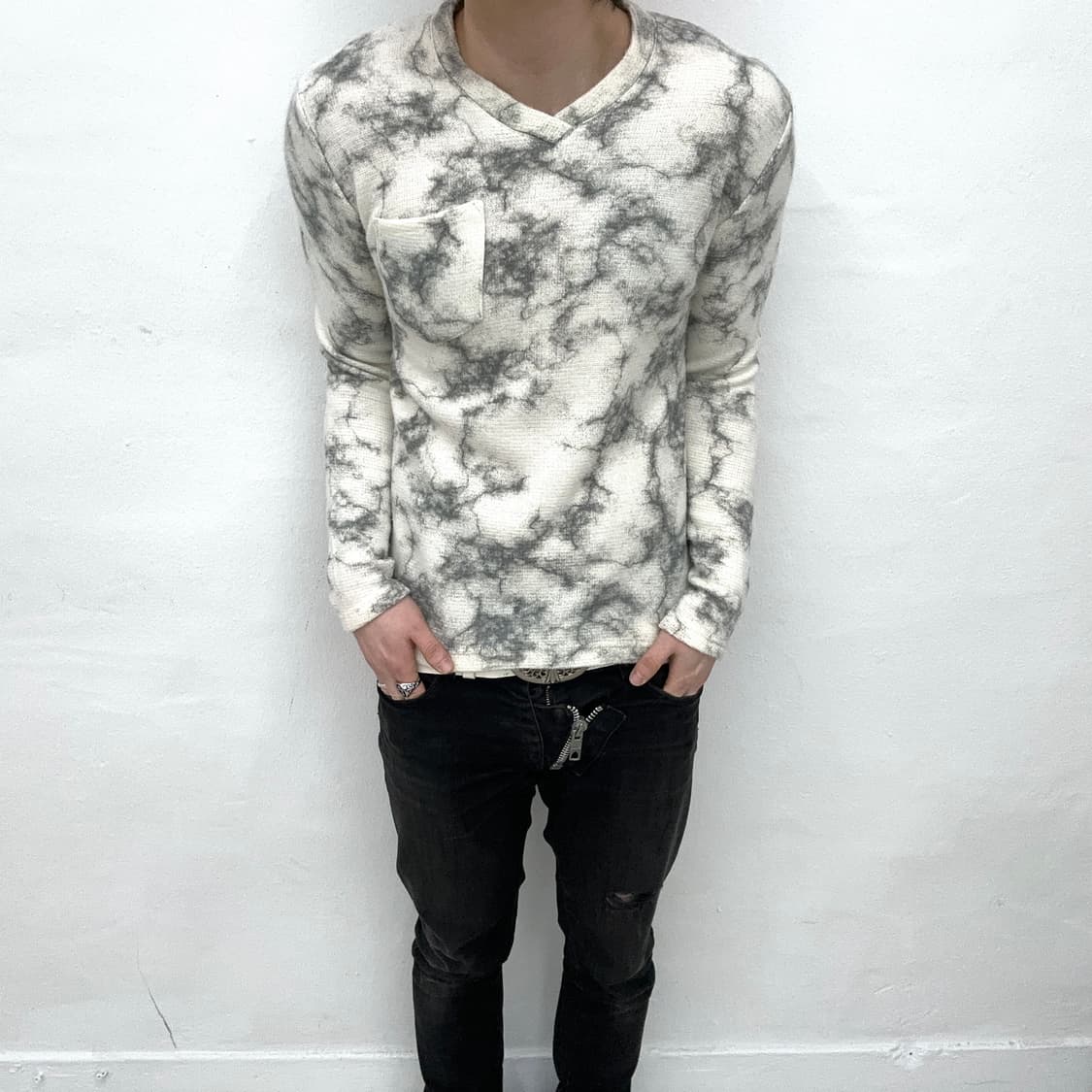 Moussy lightning v-neck long sleeve 상품이미지1