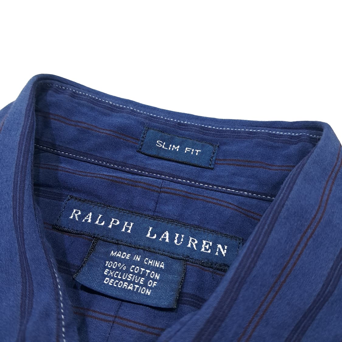 CK124 M 폴로 슬림핏 로얄네이비 스트라이프 셔츠 남방 상품이미지3