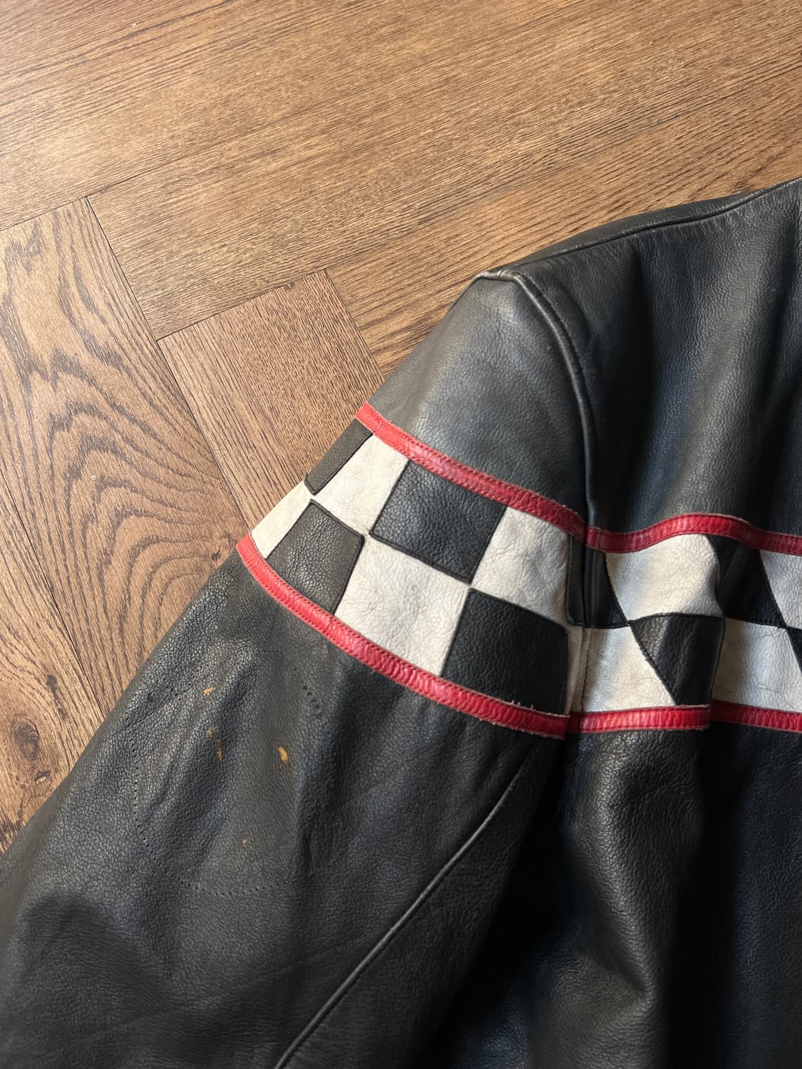 [L]TRIUMPH 트라이엄프 모터사이클 레더 라이더 자켓 상품이미지5