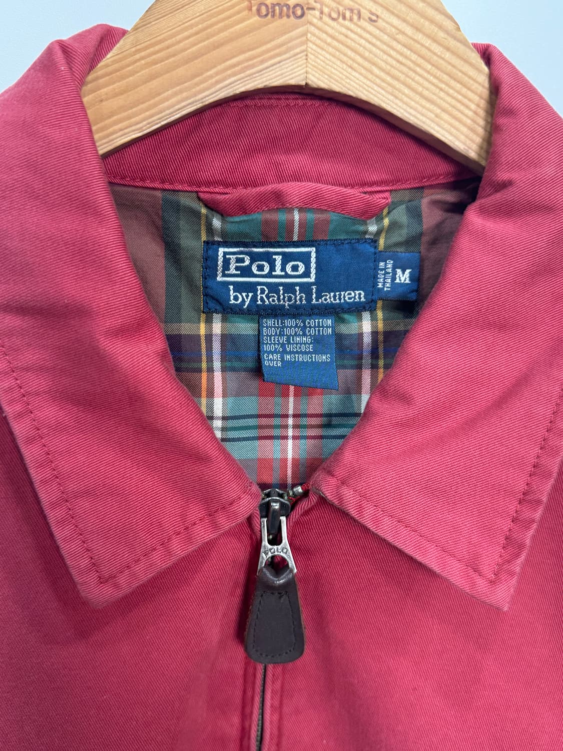 폴로 블루종 베이포트 코튼 자켓 코랄레드 상품이미지4