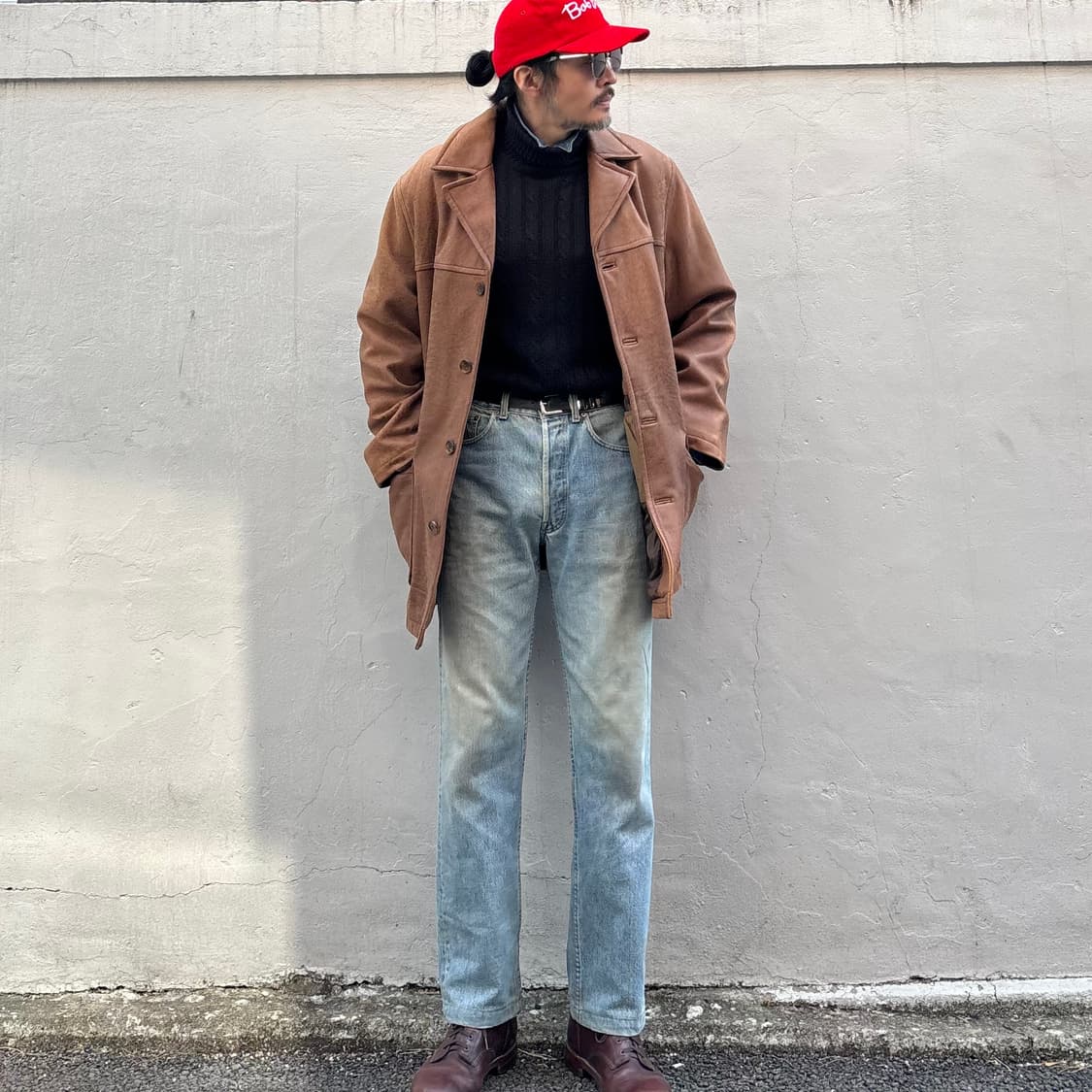 올드 콜롬비아 가죽 카 코트 상품이미지9