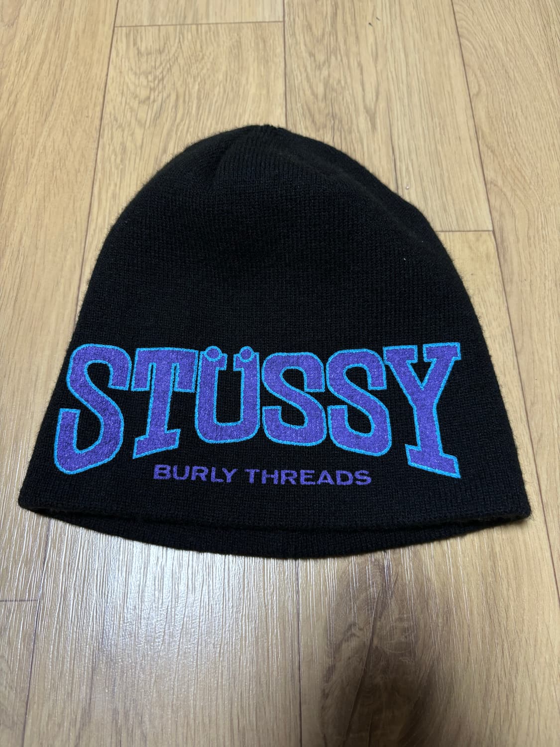 스투시 벌리 쓰레드 스컬캡 블랙(비니) 상품이미지1