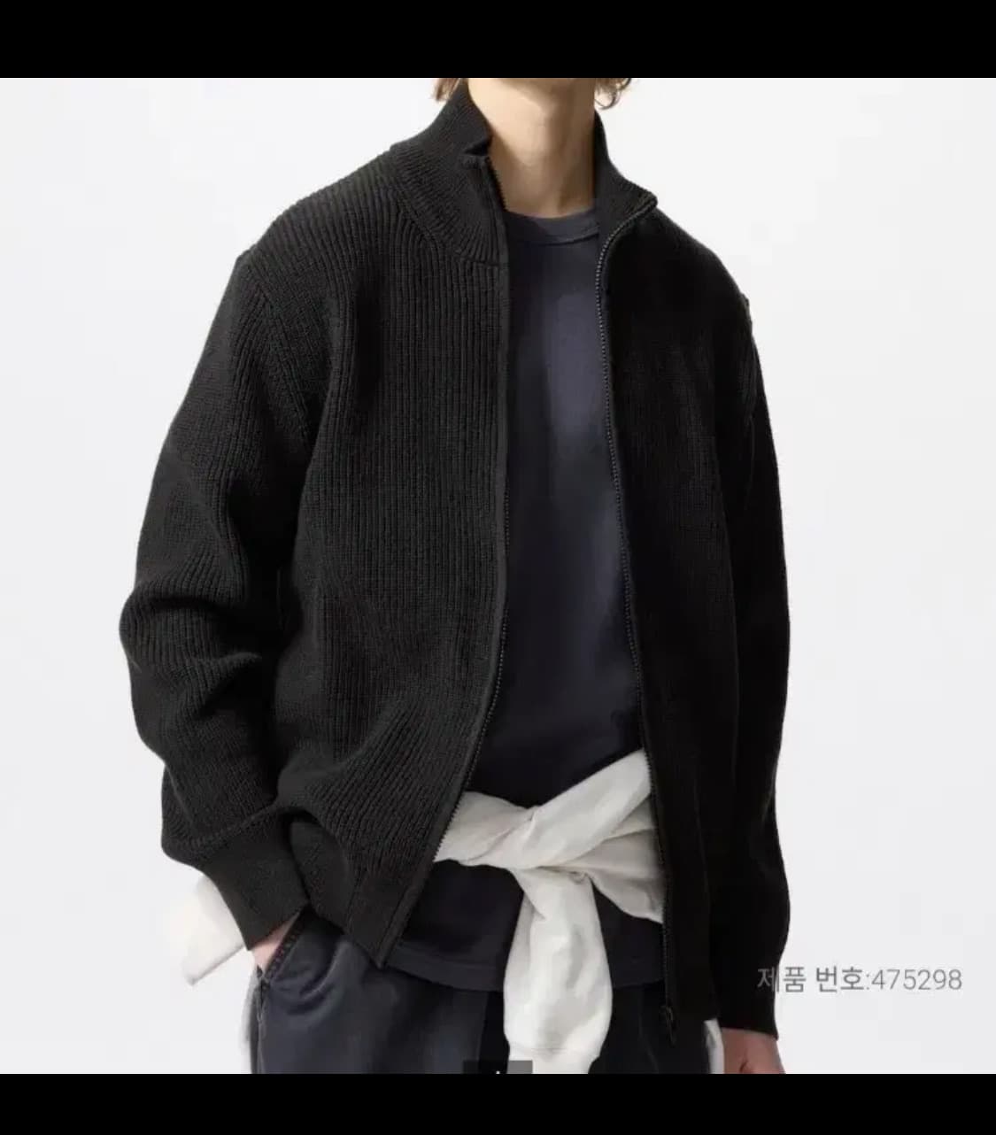 유니클로 미들게이지 풀집스웨터 상품이미지1