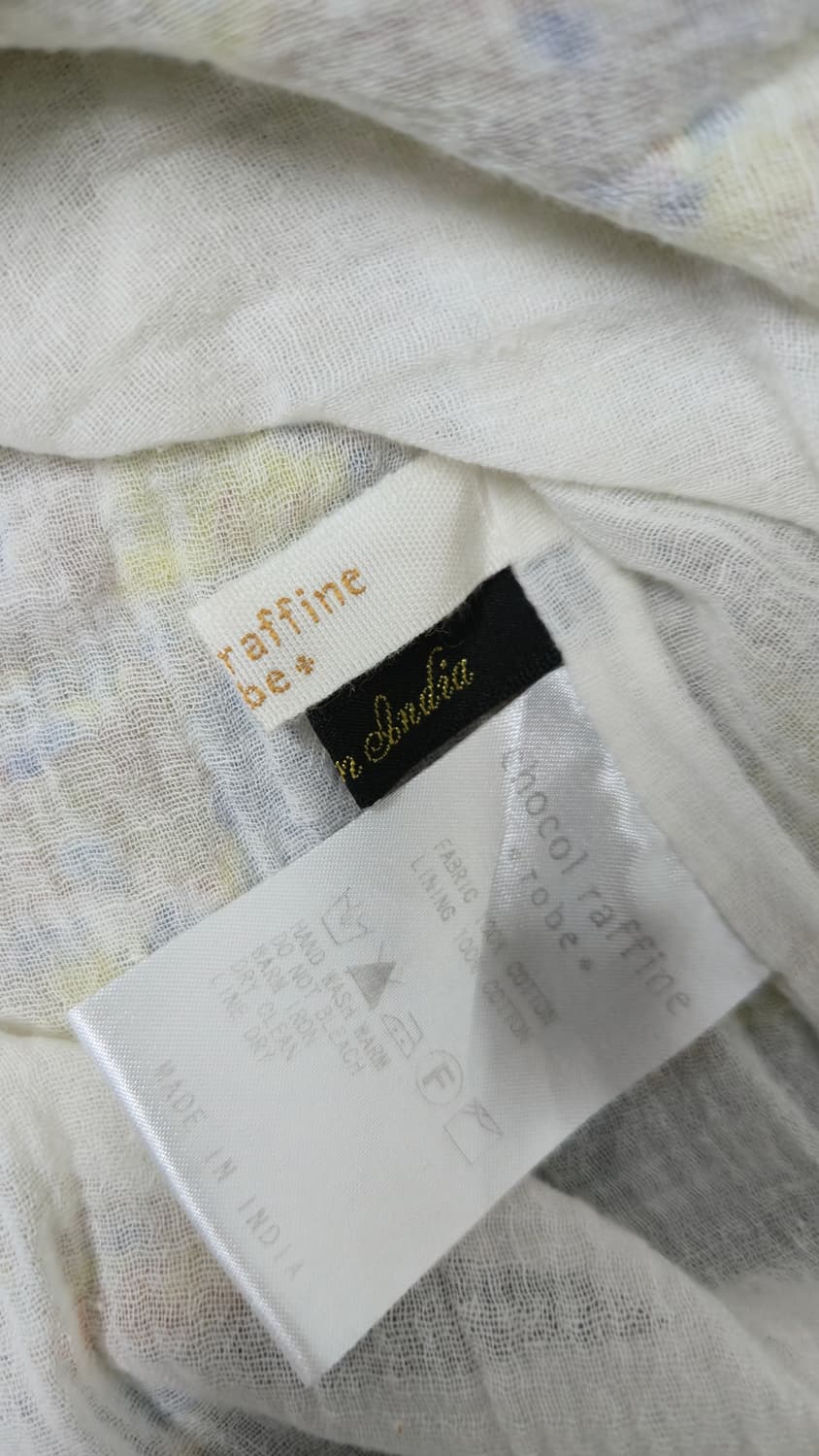 인디아 코튼 롱 원피스 옐로우 잔꽃 나시 뷔스티에 상품이미지4