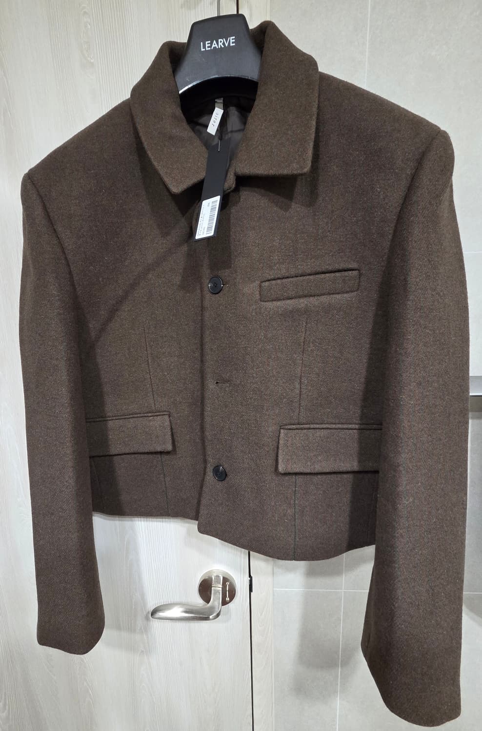 [52] 노이어 헤비 울 스트라이프 크롭 자켓 새상품 상품이미지3