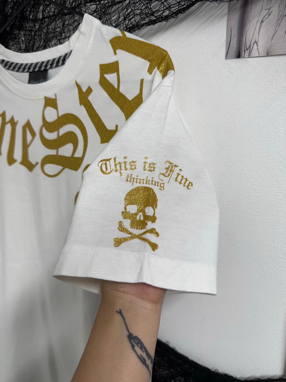 00s punk mood lettering halfsleeve  Pric 상품이미지4