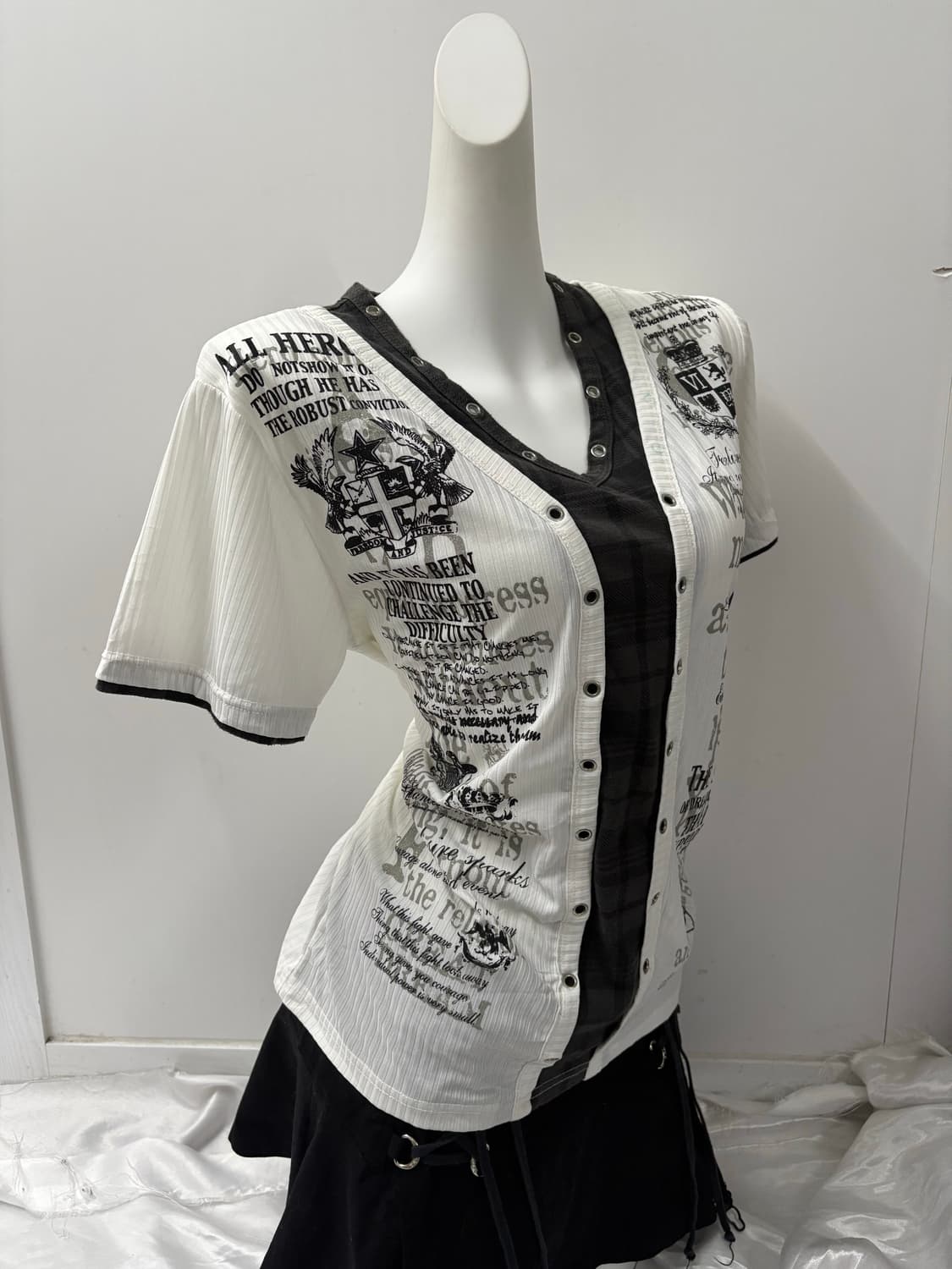 Y2K 레이어드 반팔티 상품이미지2