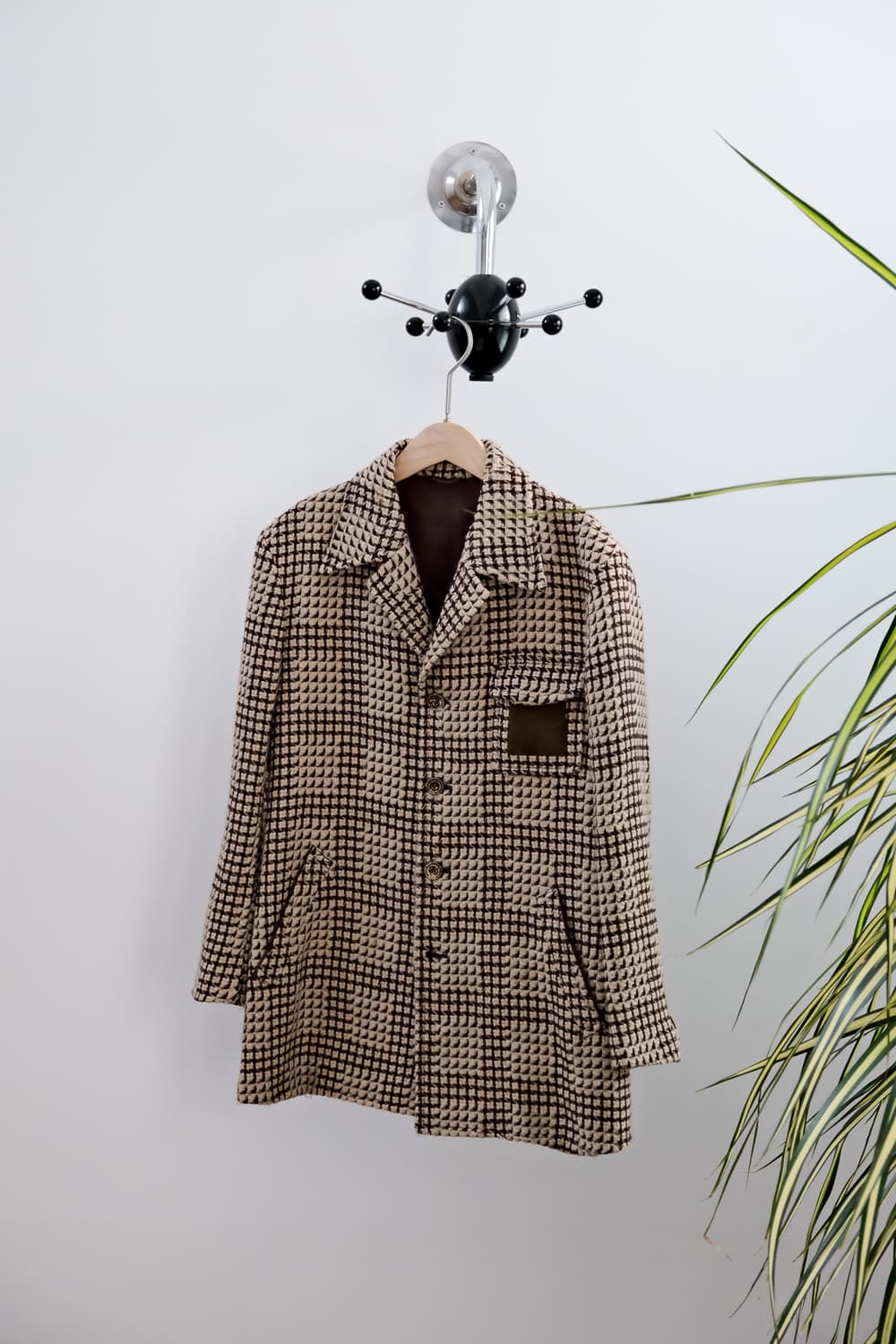 스퀘어 패턴 울 자켓 95  상품이미지1