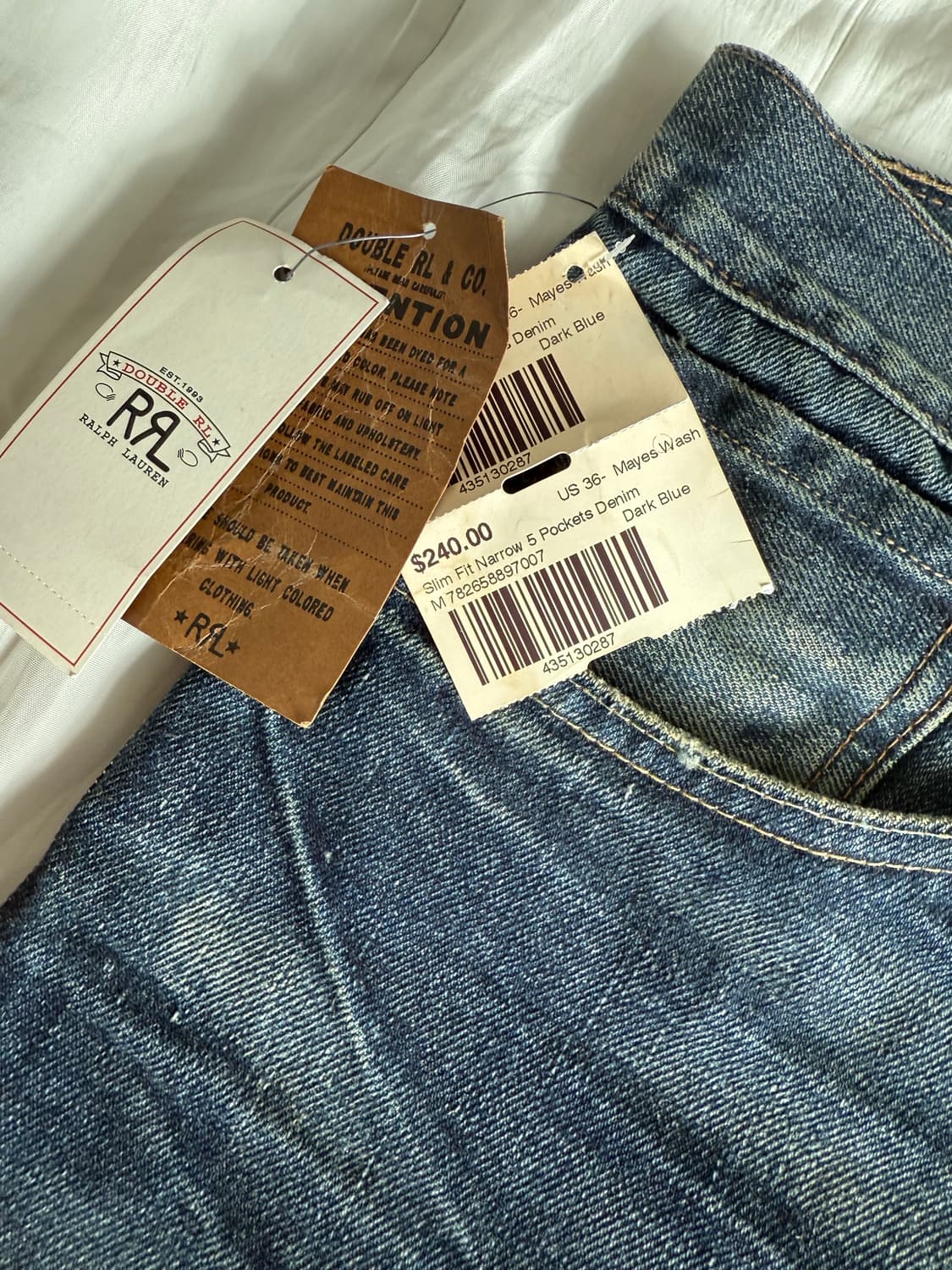 RRL(slim fit narrow)더블알엘 슬림네로우 36-34 상품이미지3