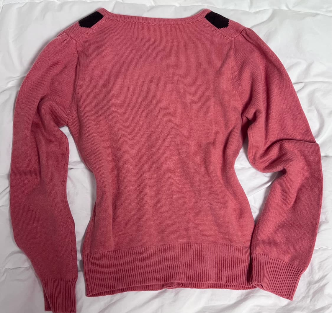 아가일 핑크 니트 분홍 빈티지  상품이미지2