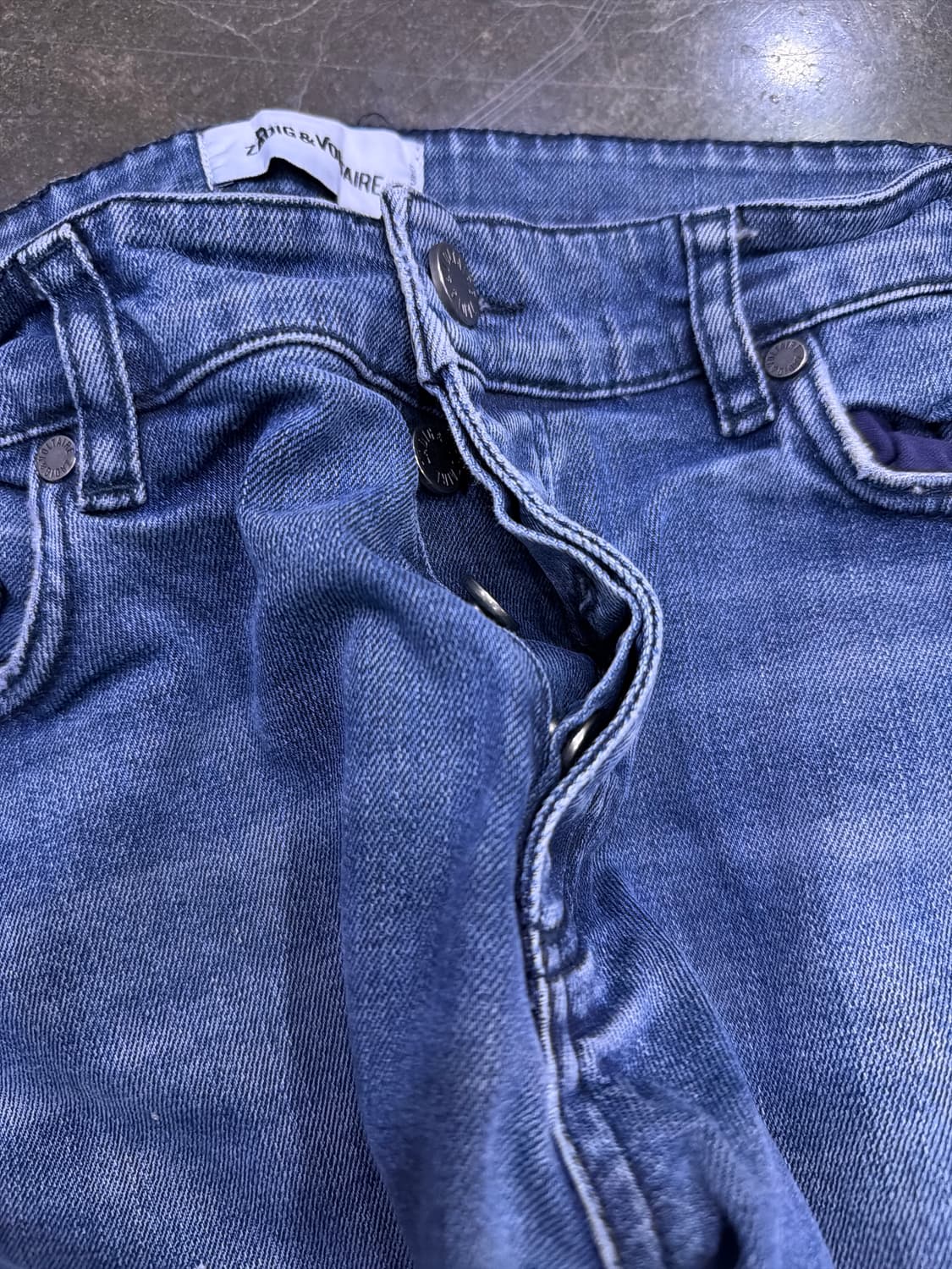 쟈딕앤볼테르 빈티지 워싱 데미지 슬림핏 데님팬츠 30 상품이미지8