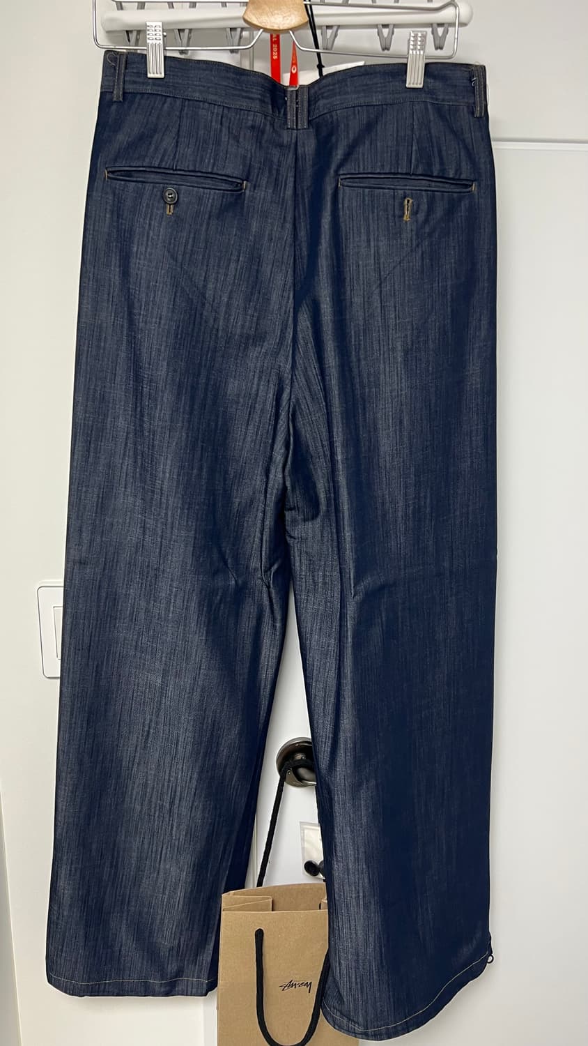 DNSR/디앤에스알 벨티드 드레이프 슬랙스 인디고 상품이미지2