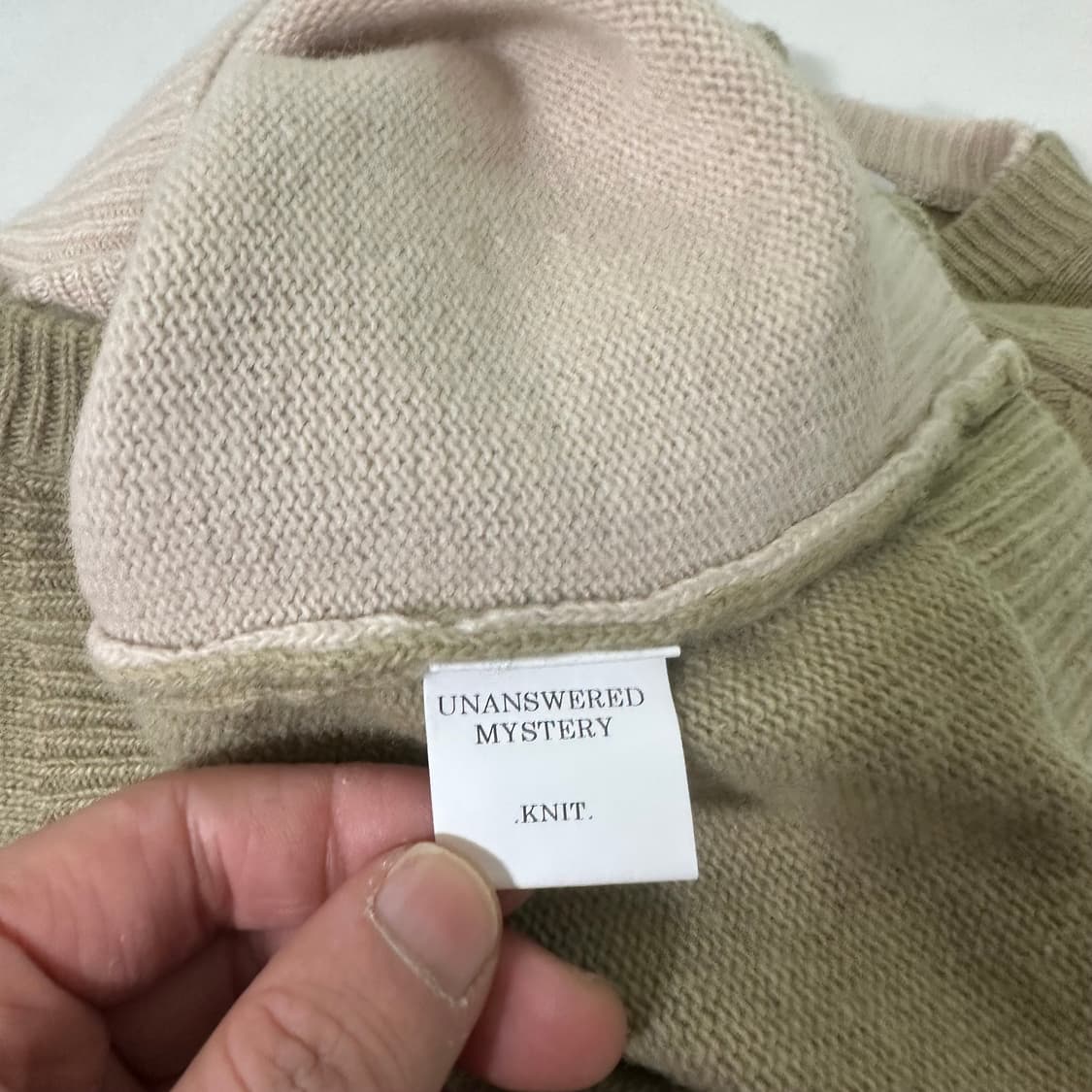 우먼M 언앤써드미스테리 베이지 레이어드 가디건 상품이미지7