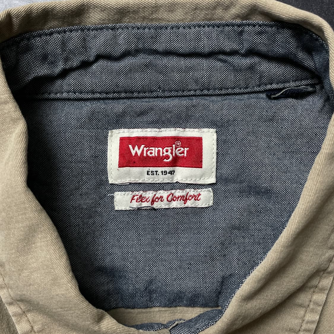 WRANGLER 랭글러 빈티지 베이지 플랩포켓 반팔 셔츠 A00759 상품이미지10