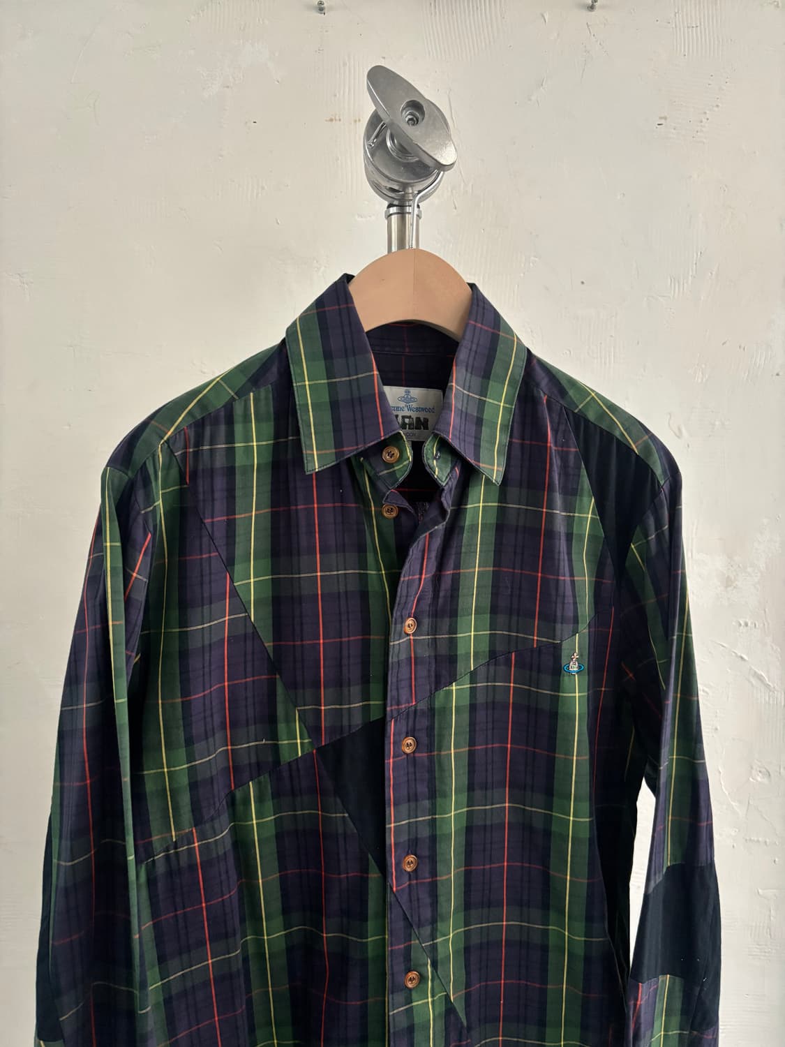 Vivienne Westwood 비비안웨스트우드 맨 로고 타탄체크 셔츠  상품이미지2