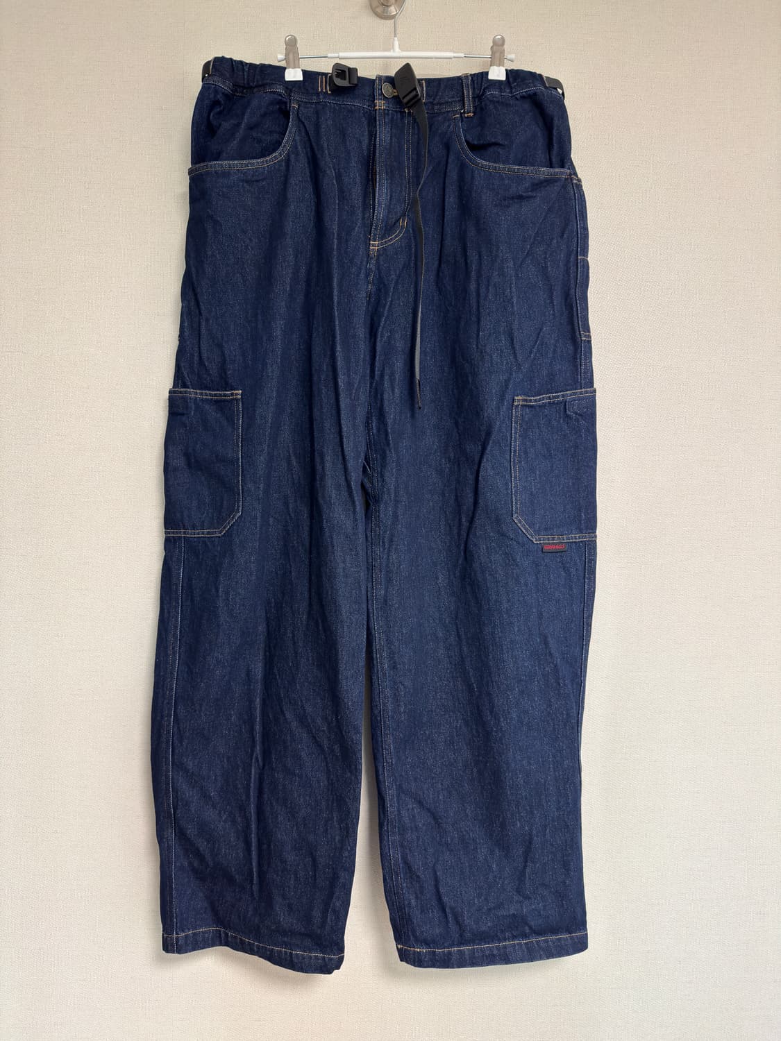 [XXL] 그라미치 락 슬라이드 와이드 데님 팬츠 Dark Indigo 상품이미지1