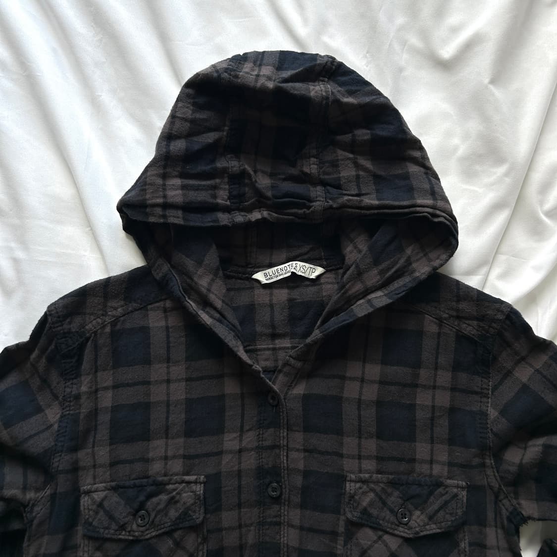 빈티지 후드 체크 긴팔셔츠 상품이미지7