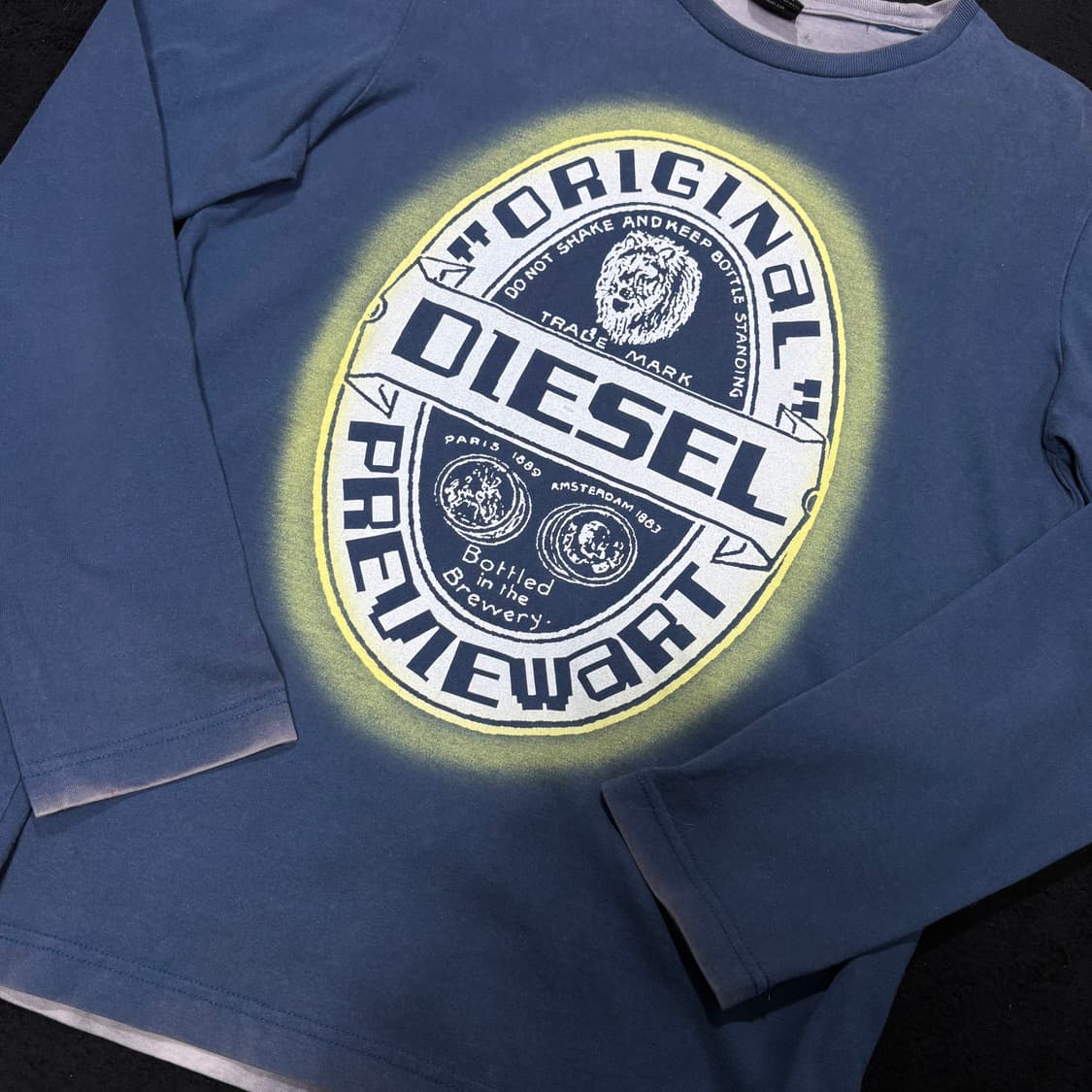 M 디젤 DIESEL 네이비 워싱 긴팔 롱슬리브 상품이미지3