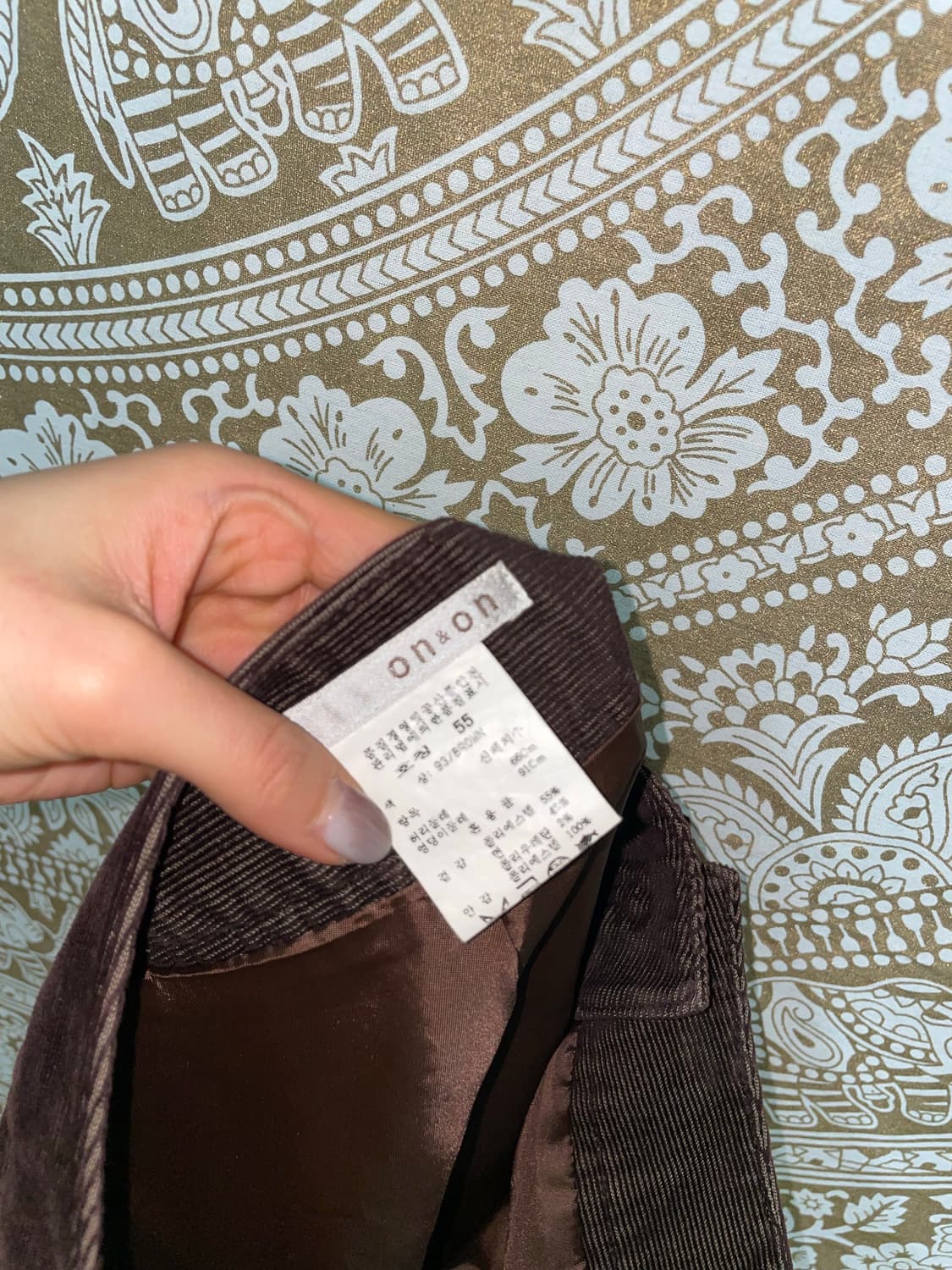 온앤온 여성 골덴 코듀로이 미디스커트  상품이미지6