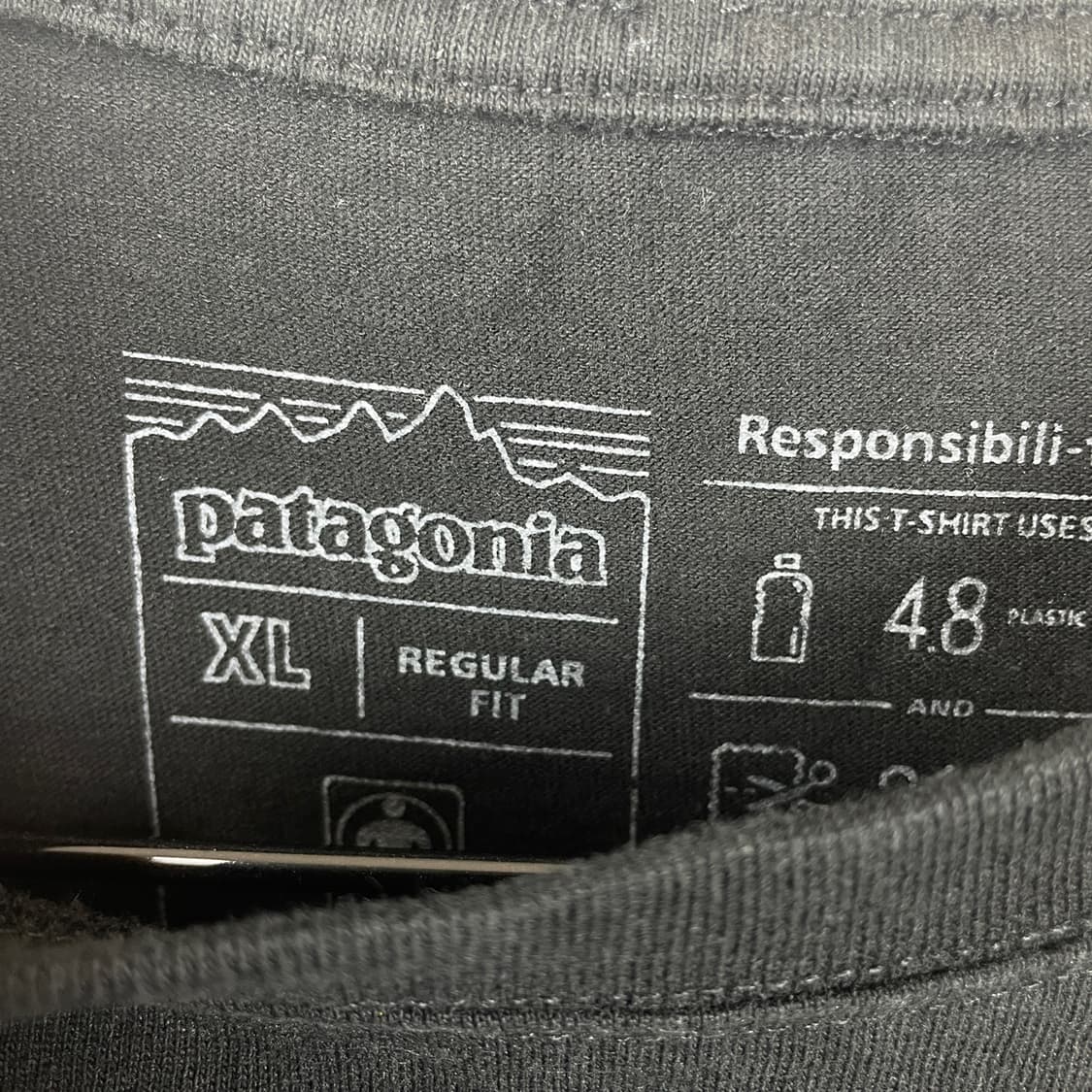 [XL] 파타고니아 반팔 티셔츠 블랙 상품이미지4