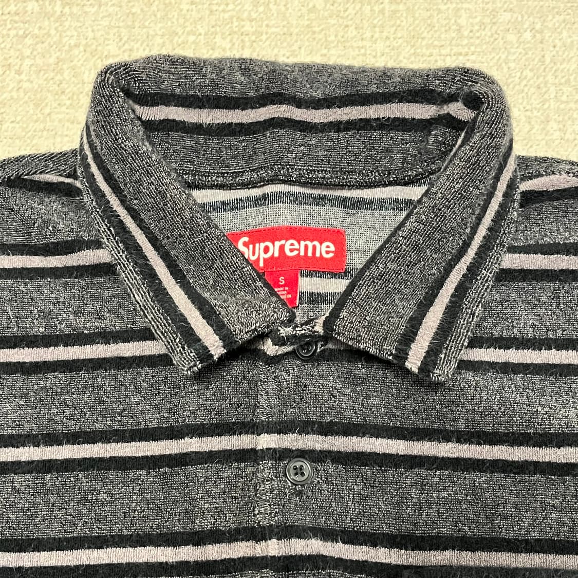 슈프림 스트라이프 테리 숏슬리브 폴로 - 24SS 상품이미지4