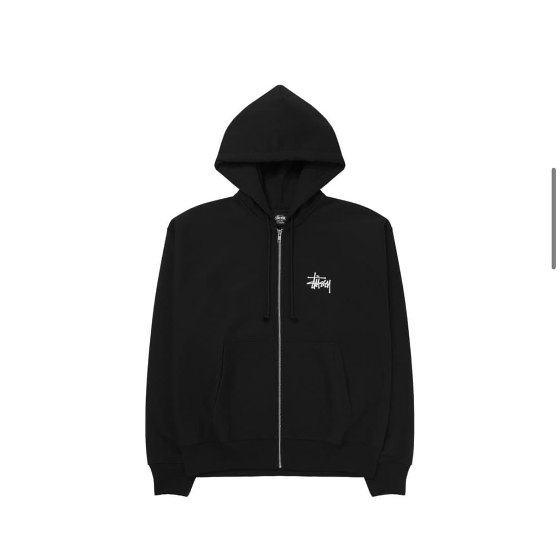 스투시 베이직 후드집업 블랙 L 상품이미지1