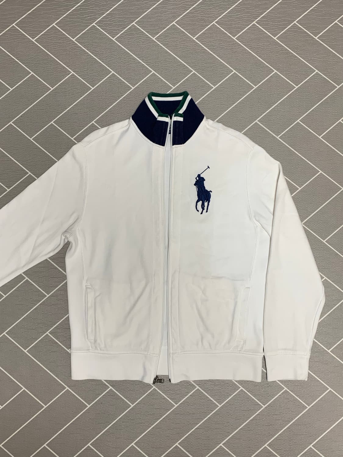 폴로 빅포니 코튼집업 화이트  상품이미지1