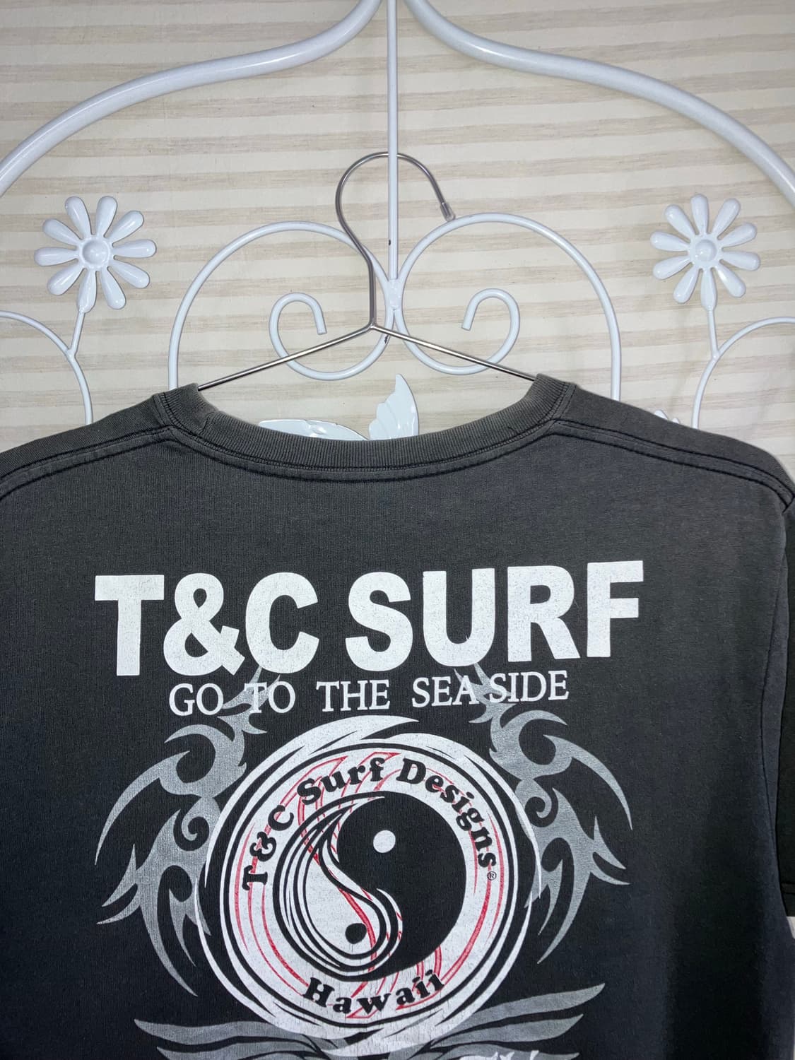 빈티지 차콜 레터링 반팔 티셔츠 y2k 스트릿 갸루 펑키491 상품이미지3