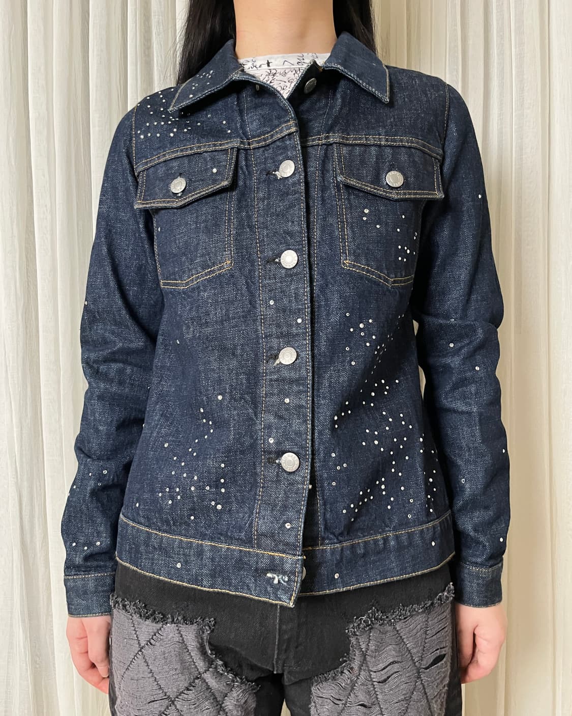 00s 헬무트랭 비즈 커스텀 데님자켓 helmut lang  상품이미지7