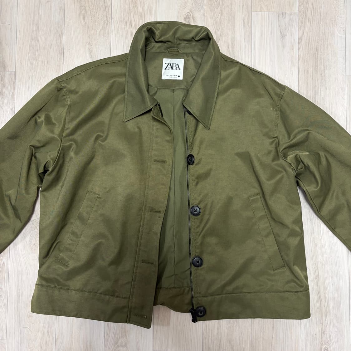 Zara short jacket olive 상품이미지1